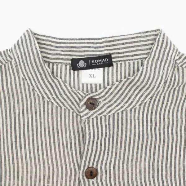 Nomad Sari Grandad Shirt - Grey Stone - XL