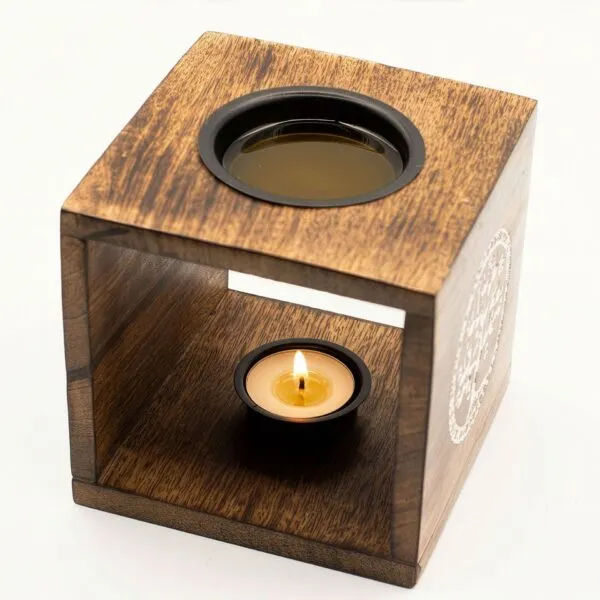 bG9jYWw6Ly9tZWRpYS9IUC9HRC82MFIzMEMxSjY0VjNHREhQLzUzYTI0ZDI5LmpwZw.webp Large Square Mango Wood Oil Burner- Pentagon