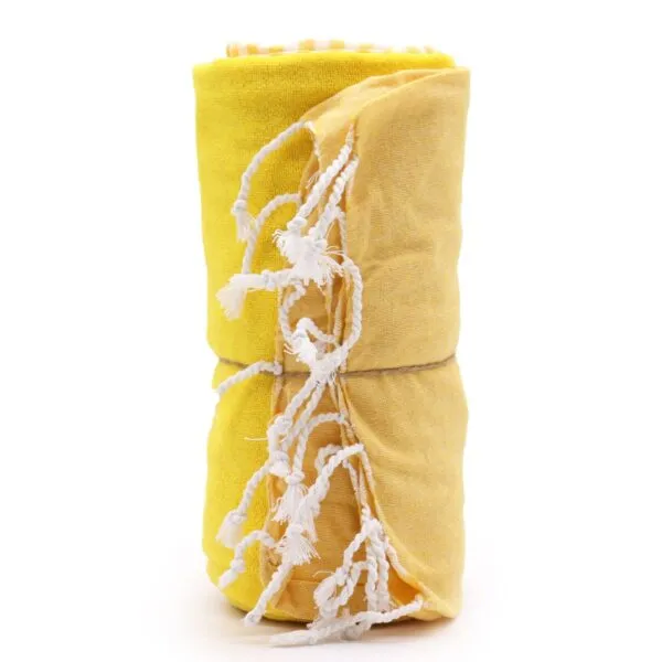 bG9jYWw6Ly9tZWRpYS9IUi80Qy82MFIzMEMxRzZNVzM0Q0hSL2JkMGIyZmQ0LmpwZWc.webp Cotton Pario Towel - 100x180 cm - Sunny Yellow