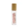 Gemstone Essential Oil Roller Bottle - Rose Quartz  - Wooden Cap