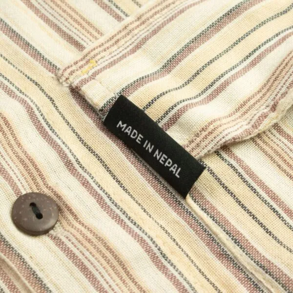 bG9jYWw6Ly9tZWRpYS9IUi9FRC82MFIzMEMxSjY4VzNFREhSL2I2ZTA2ZWY2LmpwZw.webp Nomad Sari Grandad Shirt - Brown Beige - Large
