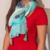 Nomad Sari Aqua Fish Scarf – Turquoise (180x50cm)