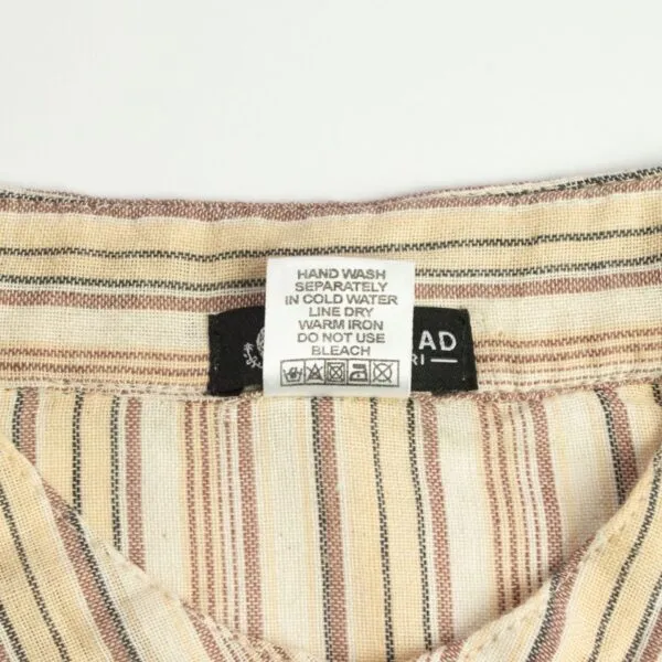 bG9jYWw6Ly9tZWRpYS9IUy9FRC82MFIzMEMxSjY4VzNFREhTLzcyYjYzMzk3LmpwZw.webp Nomad Sari Grandad Shirt - Brown Beige - Large