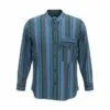 Nomad Sari Grandad Shirt - Turquoise - Medium