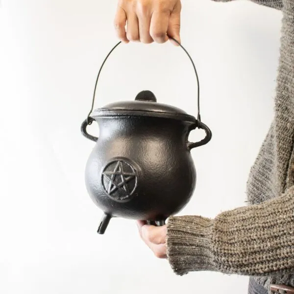 Extra Huge Cast Iron Cauldron with Pentagon 23x18cm (at least 4kg)