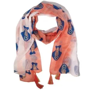 bG9jYWw6Ly9tZWRpYS9TSC9HRC82MFIzMEMxSjY4UjNHRFNIL2ViMjE4OTQzLmpwZw.webp Nomad Sari Aqua Fish Scarf – Coral (180x50cm)