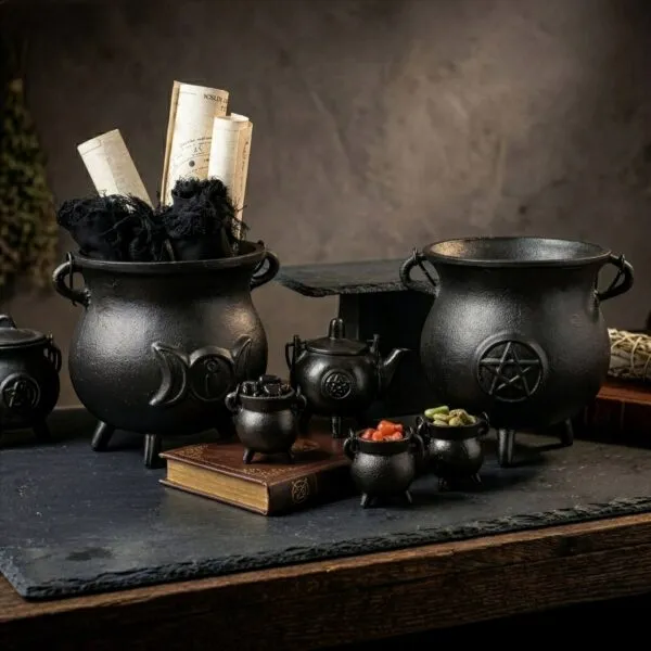 Extra Huge Cast Iron Cauldron with Pentagon 23x18cm (at least 4kg)