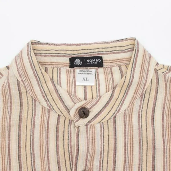 Nomad Sari Grandad Shirt - Brown Beige - XL