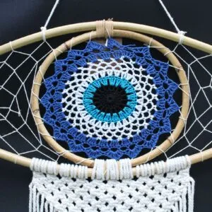 Large Evil Eye Macramé Dream Catcher