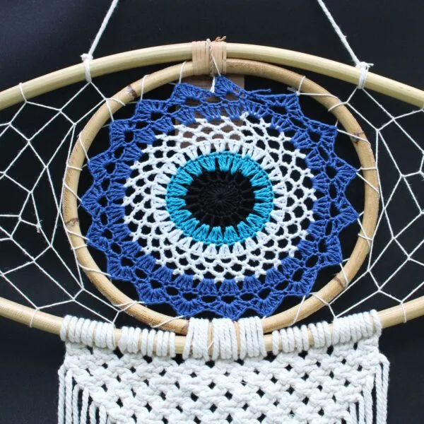 Large Evil Eye Macramé Dream Catcher