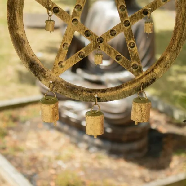 Indian Chimes - Pentagon with Cow Bells - 25x49cm