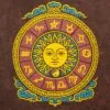Nomad Sari Stonewashed Cotton T-Shirt - Sun and Zodiac - Brown - XL