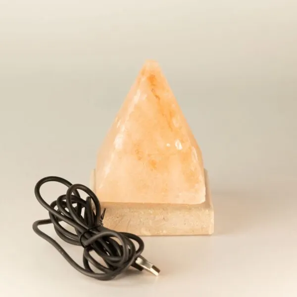 Quality USB Pyramid Salt Lamp - 9 cm (single)