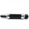 Black stone and silver multi-gemstone healing wand featuring a faceted point and sphere.