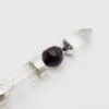 Crystal Wand Amethyst Quartz Purple Clear Silver Bezel Handcrafted crystal wand with a purple amethyst sphere, clear quartz points, and silver bezels.