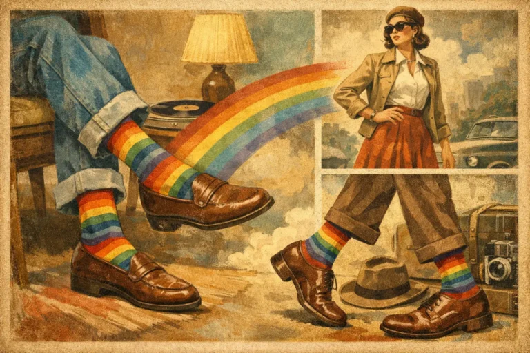 Rainbow Sock Styling That Beats Boring Outfits