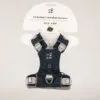 PAW - XS (2-4Kg) Dog Step-in Guardian Harness with Reflective Mesh - Rock Grey - Black Obsidian Charm