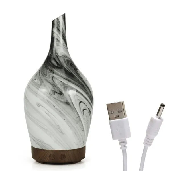 Aroma Diffuser - Glass Abstract Grey USB