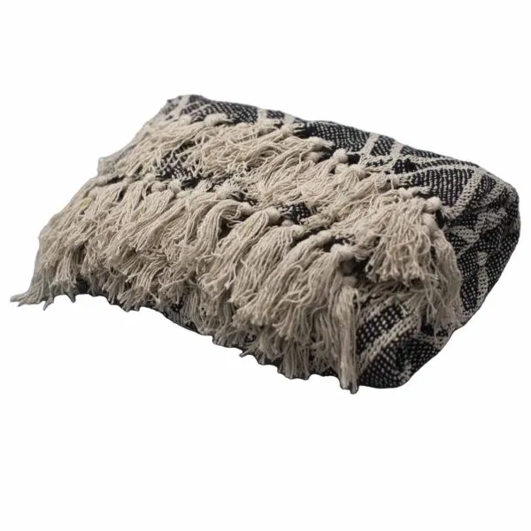 bG9jYWw6Ly9tZWRpYS85Ry9HQy82MFIzMEMxRzZSV0tHQzlHL2NhNzJhN2NkLmpwZWc.webp Boho Comfort Throws - Black and Biege Regency