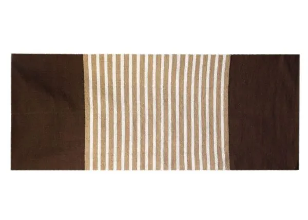 bG9jYWw6Ly9tZWRpYS85SC80Qy82MFIzMEMxRzZSVks0QzlIL2NmMGZmODc3LmpwZWc.webp Indian Cotton Rug - 70x170cm - Dark Brown / Beige