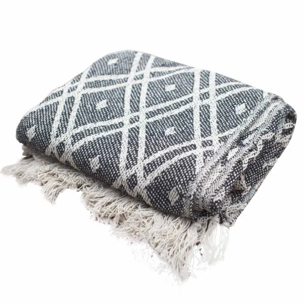 bG9jYWw6Ly9tZWRpYS85SC9HQy82MFIzMEMxRzZSV0tHQzlIL2Q0OWI0MmE2LmpwZWc.webp Boho Comfort Throws - Black and Biege Regency