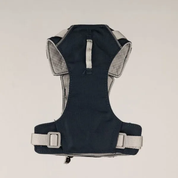 PAW - XS (2-4Kg) Dog Step-in Guardian Harness with Reflective Mesh - Rock Grey - Black Obsidian Charm