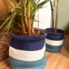 Set of 3 Evil Eye Jute Rope Baskets