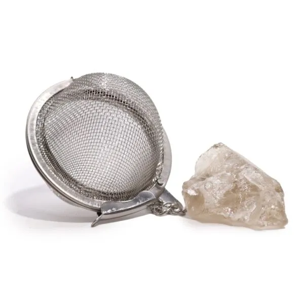 bG9jYWw6Ly9tZWRpYS85Sy9HQy82MFIzMEMxRzZSVzNHQzlLLzQwMDYwMzJjLmpwZWc.webp Raw Crystal Gemstone Tea Strainer - Smoky Quartz