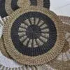 Round Seagrass Black and Tan - Inner Sun - 1m