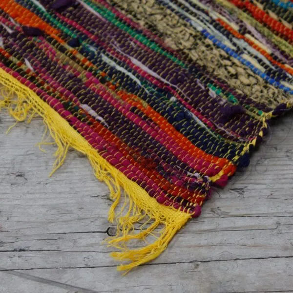 bG9jYWw6Ly9tZWRpYS85Ti82Qy82MFIzMEMxRzZNVzM2QzlOLzY1NTcxNGJjLmpwZWc.webp 154 x 90cm Luxury Rag Rug - Yellow