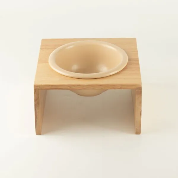 bG9jYWw6Ly9tZWRpYS85Ti82Qy82MFIzMEMxSjZSVjM2QzlOLzE4MDk1ZjVkLmpwZw.webp PAW Food Bowls - Large Single Ceramic in Wooden Stand - 14cm