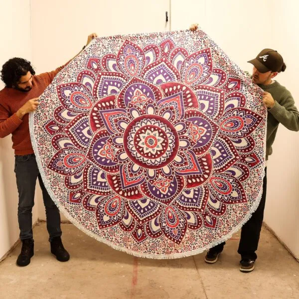 Large Mandala Roundy Art (180cm) - Pink and  Purple