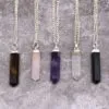 bG9jYWw6Ly9tZWRpYS85Ti9HRS82MFIzMEMxRzZSUktHRTlOL2MxMWE1YTk2LmpwZWc.webp Gemstone Classic Point Pendant - Black Agate