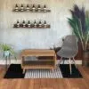 bG9jYWw6Ly9tZWRpYS85UC80Qy82MFIzMEMxRzZSVks0QzlQLzc3NmE0ZGM0LmpwZWc.webp Indian Cotton Rug - 70x170cm - Black / Grey