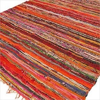 bG9jYWw6Ly9tZWRpYS85UC80RS82MFIzMEMxRzZNVzM0RTlQLzQ3YmU4NDVkLmpwZWc.webp 152 x 90cm Luxury Rag Rug - Orange