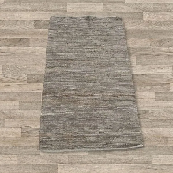 bG9jYWw6Ly9tZWRpYS85US84RC82MFIzMEMxRzZXVDM4RDlRLzUxYzg4MTViLmpwZWc.webp Small Indian Handloom Cotton Rug - Charcoal