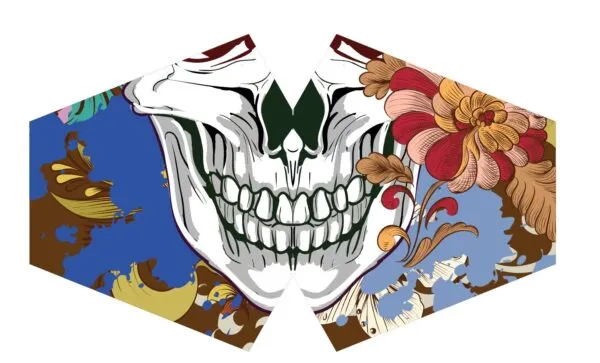 bG9jYWw6Ly9tZWRpYS85US84RS82MFIzMEMxRzZNV0s4RTlRLzgzNDAyOTNlLnBuZw.webp Reusable Fashion Face Mask - Colourful Calavera (Adult)