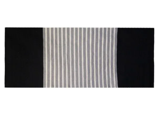 bG9jYWw6Ly9tZWRpYS85Ui80Qy82MFIzMEMxRzZSVks0QzlSLzBiOTMxNjU1LmpwZWc.webp Indian Cotton Rug - 70x170cm - Black / Grey
