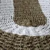 Oval Seagrass White and Tan - Classic - 60x120cm