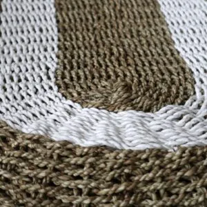 Oval Seagrass White and Tan - Classic - 60x120cm