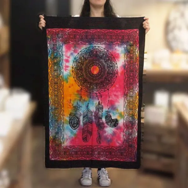 bG9jYWw6Ly9tZWRpYS85Uy9FQy82MFIzMEMxRzZNVEtFQzlTLzY4ZGQ1MWI0LmpwZWc.webp Cotton Wall Art - Dream Catcher