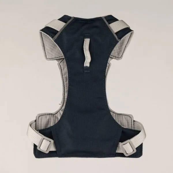 bG9jYWw6Ly9tZWRpYS8xRy80RS82MFIzMEMxSjZSVEs0RTFHLzk1NjIxMGYwLmpwZw.webp PAW - S (4-8Kg) Dog Step-in Guardian Harness with Reflective Mesh - Rock Grey - Black Obsidian Charm