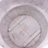 Beer Barrel Table – Whitewash Wood 60 x 48.5 cm