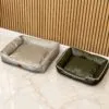 PAW Bed – Small Khaki Green – 60 × 50 × 15cm