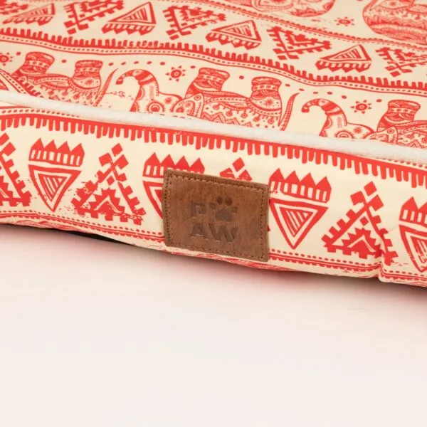 PAW Bed – Lucky Elephant – Red – 60 × 50 × 14cm