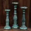 Medium Candle Stand - Turquois Gold