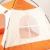 PAW Bed – Beige and Orange Tent – 58 × 58 × 48cm