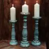 Medium Candle Stand - Turquois Gold