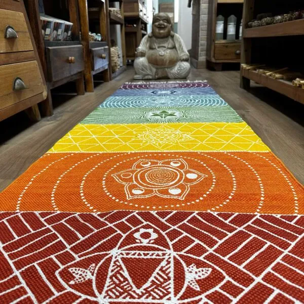 bG9jYWw6Ly9tZWRpYS8xSC9KRS82MFIzMEMxRzZSV0tKRTFILzVmMmEwNDBhLmpwZWc.webp Yoga Rug - 60x200cm - 7 Chakras
