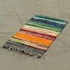 Small Rag Rug - 50x90cm - premium quality -  Rainbow Colours